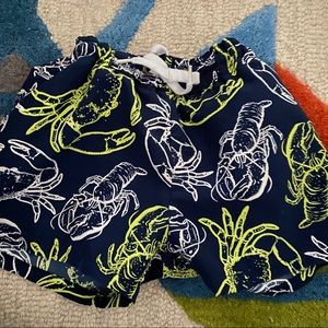 💗BOGO FREE Flapdoodles. 12M. Lobster swim trunks